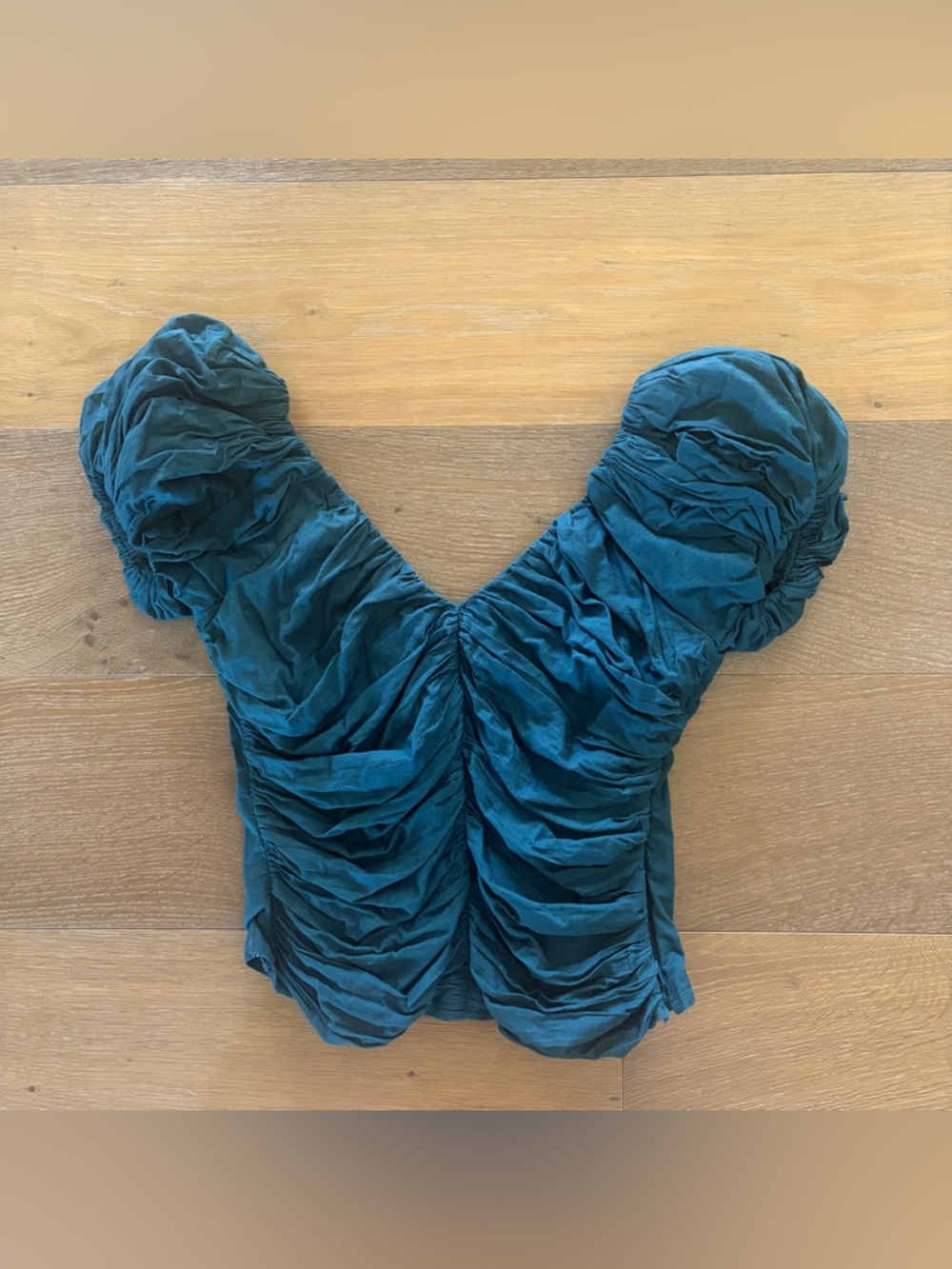 Abercrombie Ruched Puff Sleeve Top